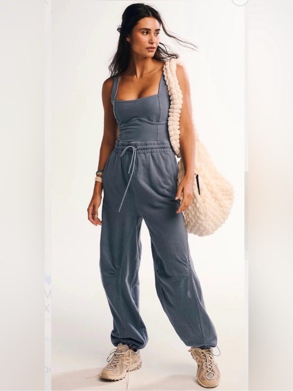 NWT Free People Inbound Onssie in Midnight Navy. Size Large